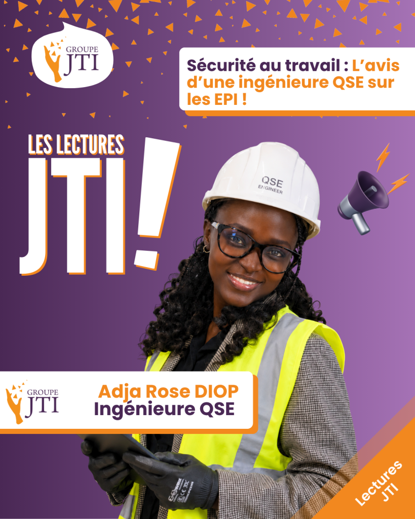 Photo d’une ingénieure QSE avec des EPI !
